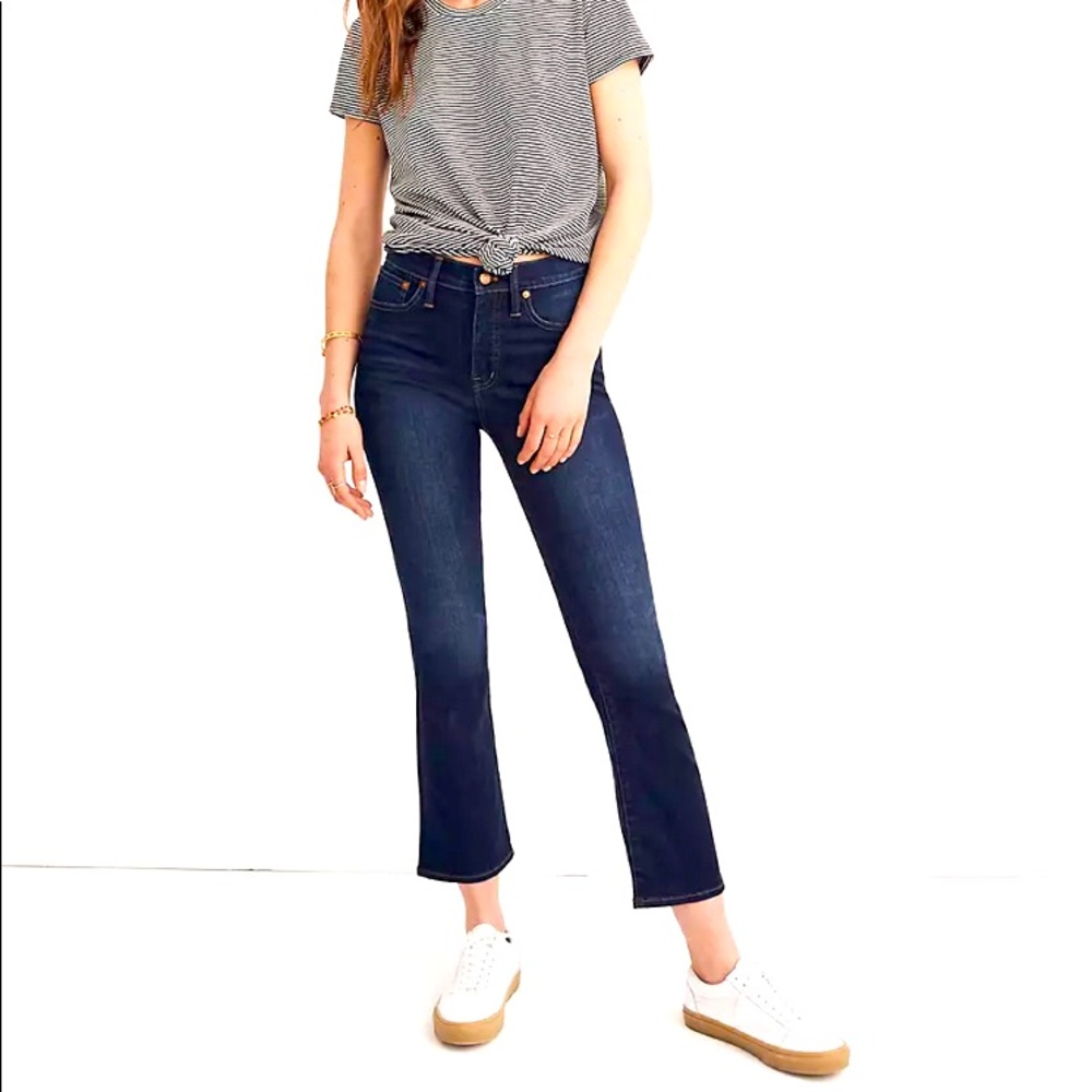 Madewell Cali Demi Boot Dark Wash Crop